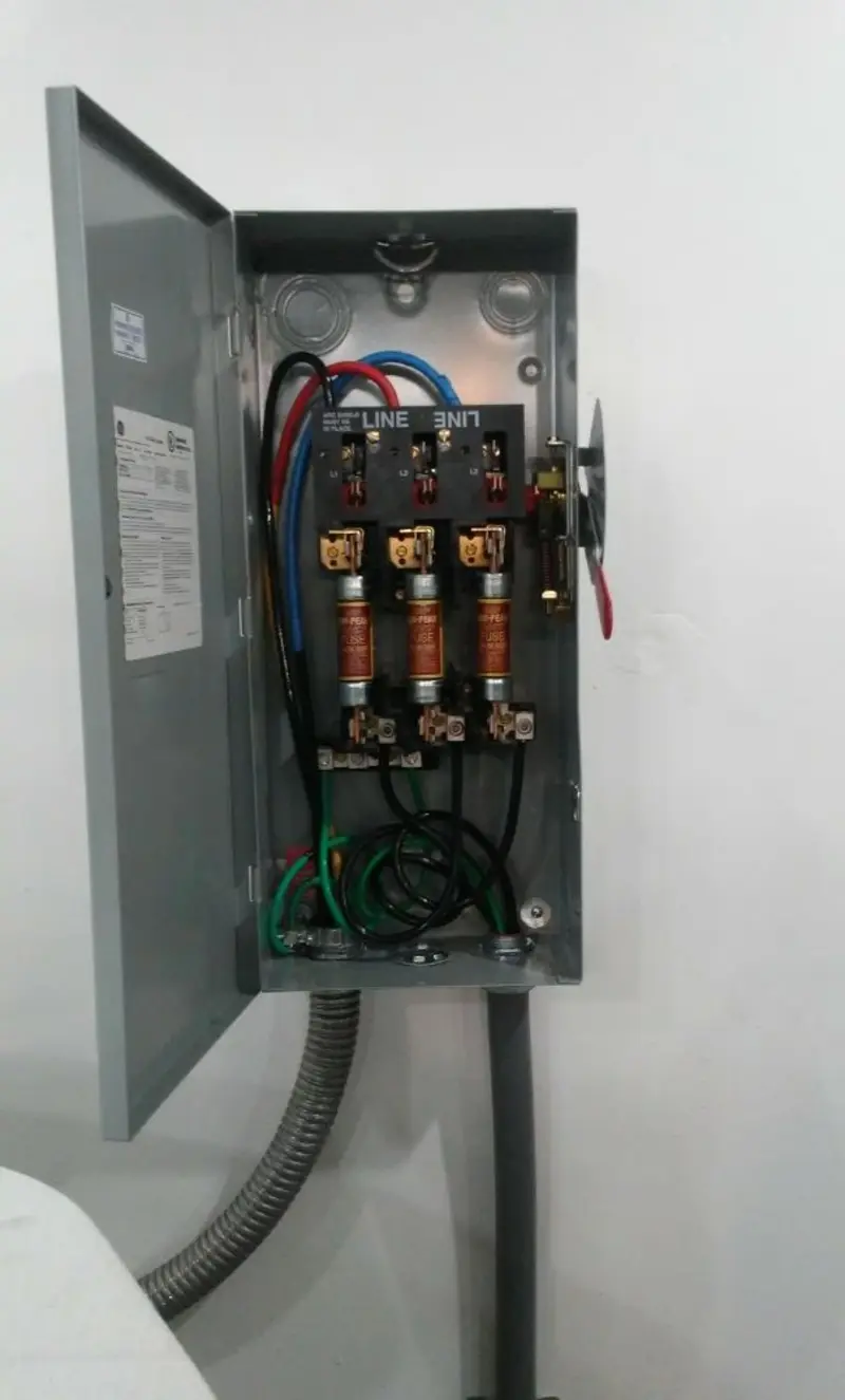 Three-phase disconnect switch installed for Electrical Wiring & Rewiring in Fairfield